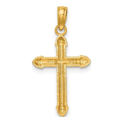 14K Yellow Gold Scroll Cross Pendant – view 5