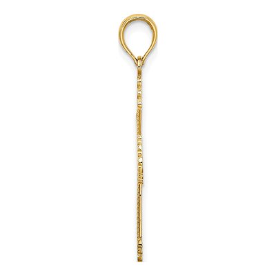 14K Yellow Gold Cross Heart Pendant – view 3