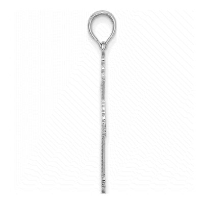 14K White Gold Cut-Out Cross Charm – view 3