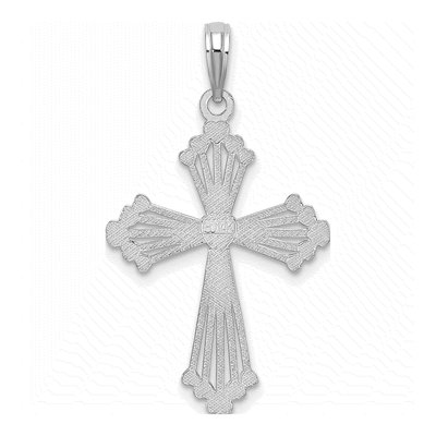 14K White Gold Cut-Out Cross Charm – view 5