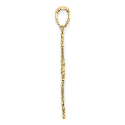 14K Yellow Gold Cut-Out Cross Heart Pendant – view 3