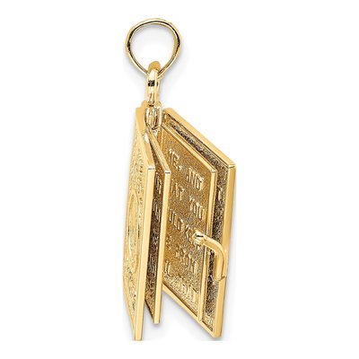 14K Yellow Gold Jabez Prayer Book Pendant – view 6