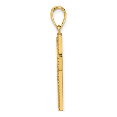 14K Yellow Gold Block Cross Pendant – view 3