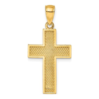 14K Yellow Gold Block Cross Pendant – view 5