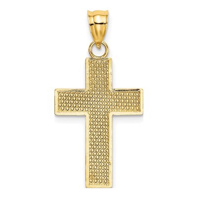 14K Yellow Gold Block Cross Pendant – view 5