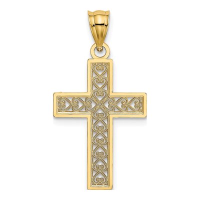 14K Yellow Gold Filigree Cross Pendant – view 5