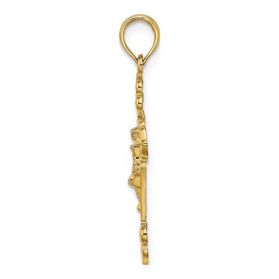 14K Yellow Gold Crucifix Charm – view 3
