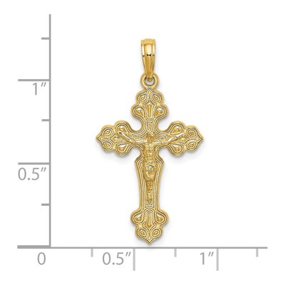 14K Yellow Gold Crucifix Charm – view 4