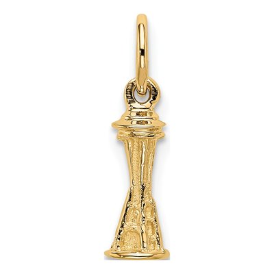 14K Yellow Gold Seattle Space Needle Charm – view 4