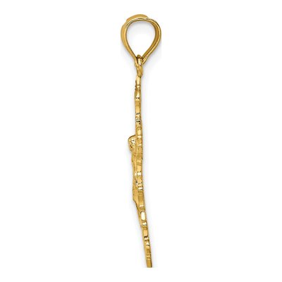 14K Yellow Gold Crucifix Charm – view 3