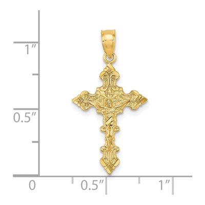14K Yellow Gold Crucifix Charm – view 4