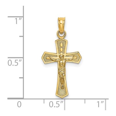 14K Yellow Gold Crucifix Charm – view 4