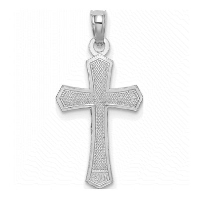14K White Gold Crucifix Charm – view 5