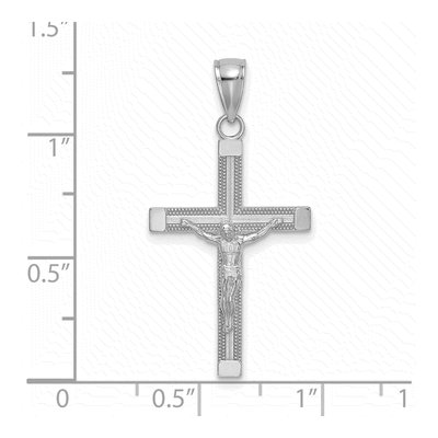 14K White Gold Crucifix Pendant – view 4