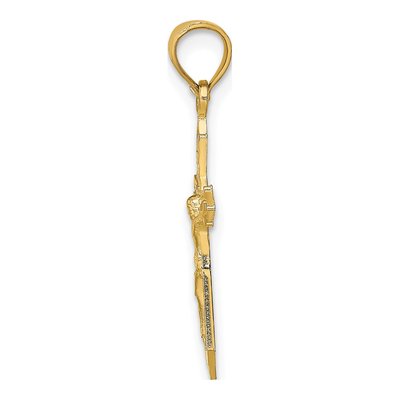 14K Yellow Gold Crucifix Charm – view 3