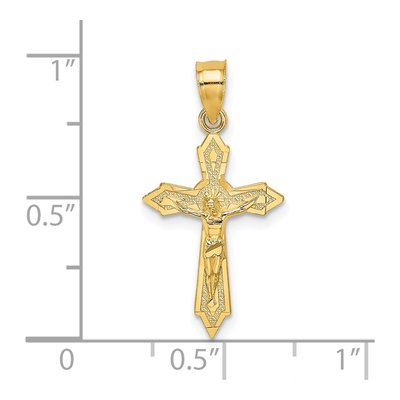 14K Yellow Gold Crucifix Charm – view 4