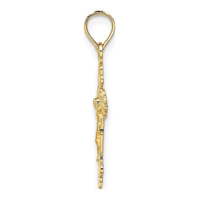 14K Yellow Gold Crucifix Charm – view 3