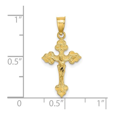 14K Yellow Gold Crucifix Charm – view 4