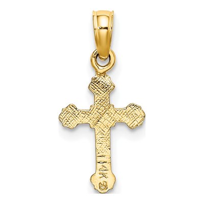 14K Yellow Gold Mini Crucifix Pendant – view 5