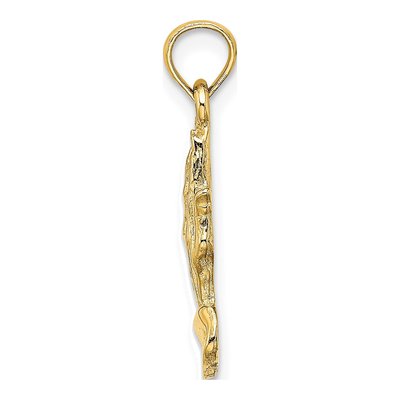 14K Yellow Gold Praying Hands Pendant – view 3