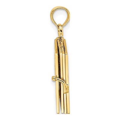 14K Yellow Gold 3-D Ten Commandments Book Pendant – view 3