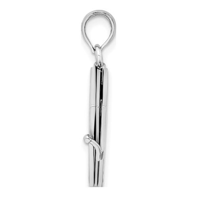 14K White Gold Ten Commandments Book Pendant – view 3