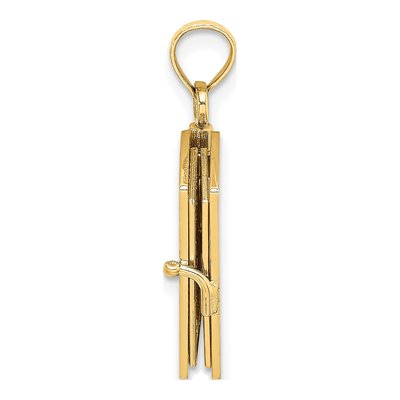 14K Yellow Gold Santa Biblia Bible Charm – view 3
