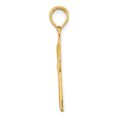 14K Yellow Gold Beveled Tip Cross Pendant – view 3