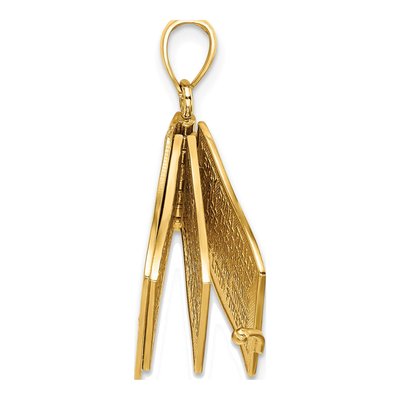 14K Yellow Gold 3-D Psalm Book Pendant – view 6