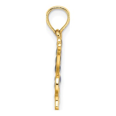 14K Yellow Gold Enamel Butterfly Pendant – view 3