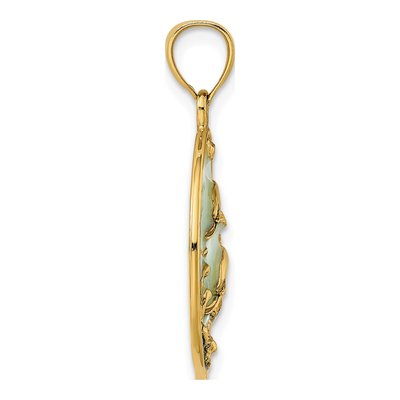 14K Yellow Gold Dolphins Charm – view 3