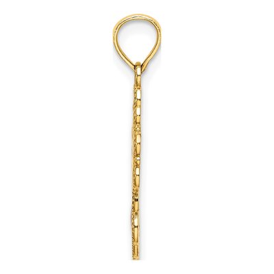 14K Yellow Gold Enameled Cross Charm – view 3