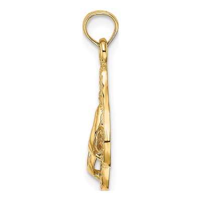 14K Yellow Gold Key West Flip Flop Charm – view 3