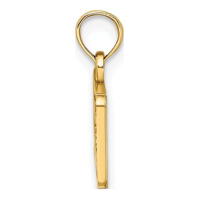 14K Yellow Gold OBX North Carolina License Plate Charm – view 3