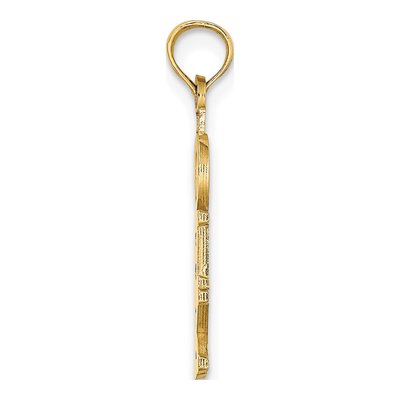 14K Yellow Gold OBX Outer Banks Vertical Charm – view 3