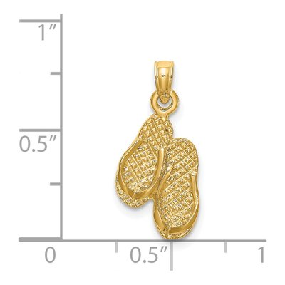 14K Yellow Gold Flip-Flop Charm – view 4