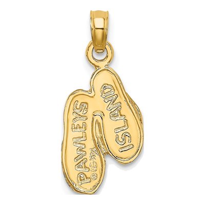 14K Yellow Gold Flip-Flop Charm – view 5