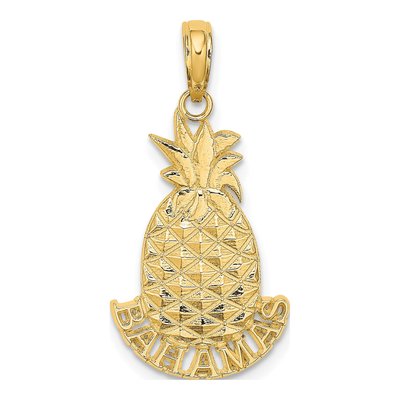 14K Yellow Gold Pineapple Bahamas Charm