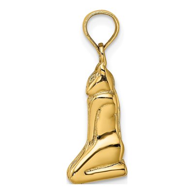 14K Yellow Gold Marco Island Cat Pendant – view 3
