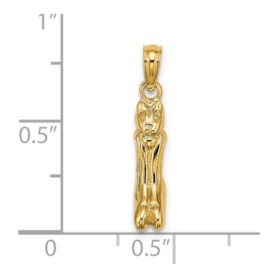 14K Yellow Gold Marco Island Cat Pendant – view 4