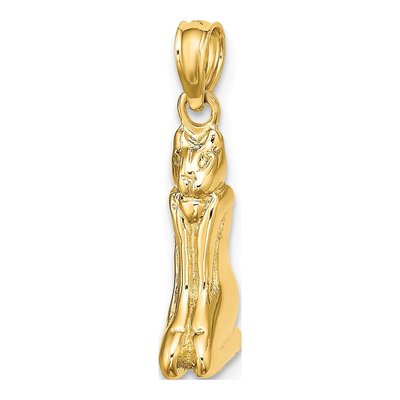 14K Yellow Gold Marco Island Cat Pendant – view 6
