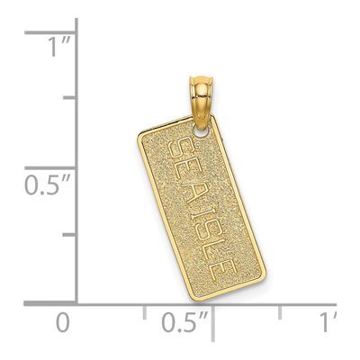 14K Yellow Gold Sea Isle License Plate Charm – view 4