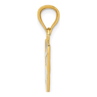 14K Yellow Gold Greece Flag Pendant – view 2
