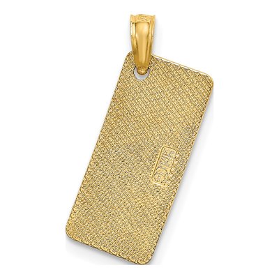 14K Yellow Gold Sanibel Florida License Plate Pendant – view 4