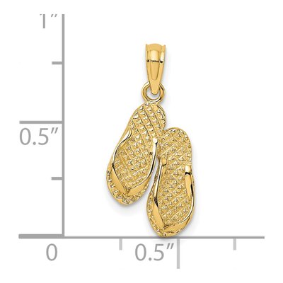 14K Yellow Gold Cape May Flip-Flop Charm – view 4