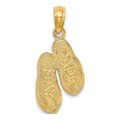 14K Yellow Gold Cape May Flip-Flop Charm – view 5