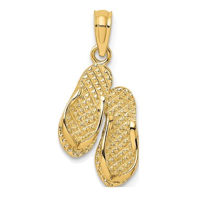 14K Yellow Gold Cape May Flip-Flop Charm