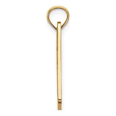 14K Yellow Gold Textured Avalon License Plate Charm – view 3
