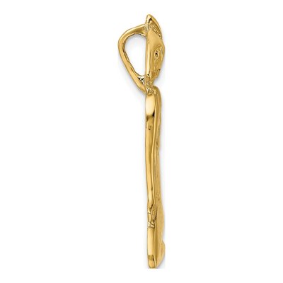 14K Yellow Gold Cat Slide Pendant – view 3