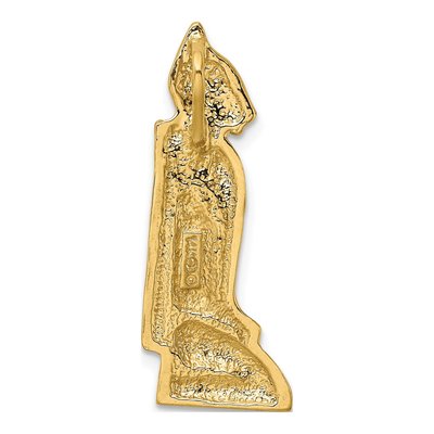 14K Yellow Gold Cat Slide Pendant – view 5